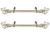 RUDI 1" Roulis Side Curtain Rod, 12-20 inch (Set of 2), Light Gold view 2