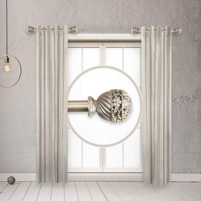 RUDI 1" Opli Side Curtain Rod, 12-20 inch (Set of 2), Light Gold