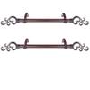 RUDI 1" Max Side Curtain Rod, 12-20 inch (Set of 2), Mahogany view 2