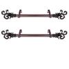 RUDI 1" Roulis Side Curtain Rod, 12-20 inch (Set of 2), Mahogany view 2