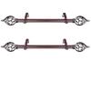 RUDI 1" Elly Side Curtain Rod, 12-20 inch (Set of 2), Mahogany view 2