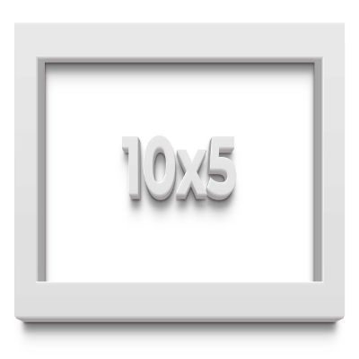 10x5 White Shadowbox Frame - Shadow Box Frame Interior Size 10x5 In by 2 In Deep - This White Frame Is Made to Display Items Up To 1.75 In Deep Includes Shatter Proof Acrylic, Backing, Hardware