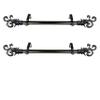 RUDI 1" Roulis Side Curtain Rod, 12-20 inch (Set of 2), Black view 2