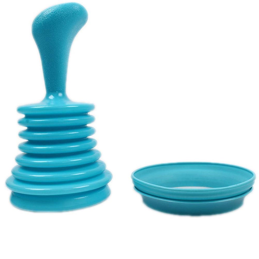 Toporchid Family Sink Drain Pipeline Dredger Cup Piston Sink Cleaners Suction Toilet Brush Suction Cups Toilet Plunger(Blue)