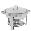Saturnpower Stainless Steel Round Dish 5 Quart Tray Buffet Catering, Round Buffet Servers, Full Size Dinner Serving Buffer Warmer Set w/Food and Water Pan, Lid, Solid Stand and Fuel Holder (2) view 4