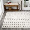 JONATHAN Y Pele Modern Geometric Dot Shag White/Gray Indoor Area Rug, 8x10, Bohemian, Contemporary, Easy-Cleaning for Living Room, Bedroom, Kitchen, Pet Friendly, Non-Shedding (MOH400A-8) view 3