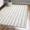 JONATHAN Y Pele Modern Geometric Dot Shag White/Gray Indoor Area Rug, 5x8, Bohemian, Contemporary, Easy-Cleaning for Living Room, Bedroom, Kitchen, Pet Friendly, Non-Shedding (MOH400A-5) view 1