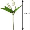 24PCS Artificial Lily of The Valley Flowers Plastic Flower for Outdoor Bridal Wedding Bouquet Home Garden Party Wedding Decoration view 3