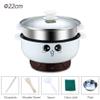 4-in-1 Multifunction Electric Skillet with Lid Nonstick Stainless Steel Small Electric Stockpot Hot Pot Skillet Noodles Rice Cooker Steamed Egg Soup Porridge Fried Cooking 110V (2.8L, Electric Skillet With Steam Grid) view 2
