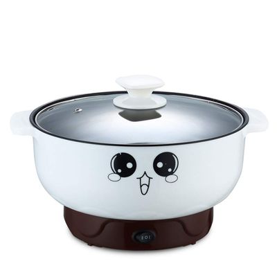 4-in-1 Multifunction Electric Skillet with Lid Nonstick Stainless Steel Small Electric Stockpot Hot Pot Skillet Noodles Rice Cooker Steamed Egg Soup Porridge Fried Cooking 110V (3.2L, Electric Skillet)