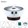 4-in-1 Multifunction Electric Skillet with Lid Nonstick Stainless Steel Small Electric Stockpot Hot Pot Skillet Noodles Rice Cooker Steamed Egg Soup Porridge Fried Cooking 110V (3.2L, Electric Skillet) view 2