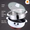 4-in-1 Multifunction Electric Skillet with Lid Nonstick Stainless Steel Small Electric Stockpot Hot Pot Skillet Noodles Rice Cooker Steamed Egg Soup Porridge Fried Cooking 110V (3.6L, Electric Skillet With Steam Grid) view 3