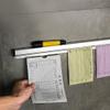 Slide Ticket Rack Aluminum Alloy Bill Folder Wall-Mounted Slide Check Racks Professional Receipt Hanging Rack, 20'' Silver view 2