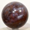 2.4" Purple Red Green Moss Agate Sphere Sparkling Natural Mineral Ball Polished Chalcedony Crystal Stone - India + Stand view 1