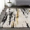 JONATHAN Y Strie' Shag Beige/Black/Yellow Indoor Area Rug 5X8 ft, Nova Modern Bold for Living Room, Bedroom, Kitchen, Office, Easy-Cleaning, High Traffic, Pet-Friendly, Non-Shedding SHG102A-5 view 3
