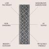 JONATHAN Y Tribal Diamond Trellis Indoor Outdoor Runner Rug 2X8 Black/Ivory, Derya for Backyard, Patio, Porch, Easy-Cleaning, High Traffic, Pet-Friendly, Non-Shedding (SMB129E-28) view 3