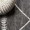 JONATHAN Y Tribal Diamond Trellis Indoor Outdoor Runner Rug 2X8 Black/Ivory, Derya for Backyard, Patio, Porch, Easy-Cleaning, High Traffic, Pet-Friendly, Non-Shedding (SMB129E-28) view 4