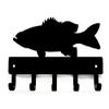 Bass Fish Key Rack Hanger - Large 9 inch wide - Made in USA - Wall Mount view 1