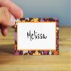Leave Border Thanksgiving Table Tent Place Cards - Guest Seating Name Cards - Table Tents - Placecards (Fall Leaves) view 3