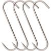 Alele 10" Meat Hook 10mm Heavy Duty Stainless Steel Butcher Hooks for Hanging Beef (10inch 10mm 4p) view 1