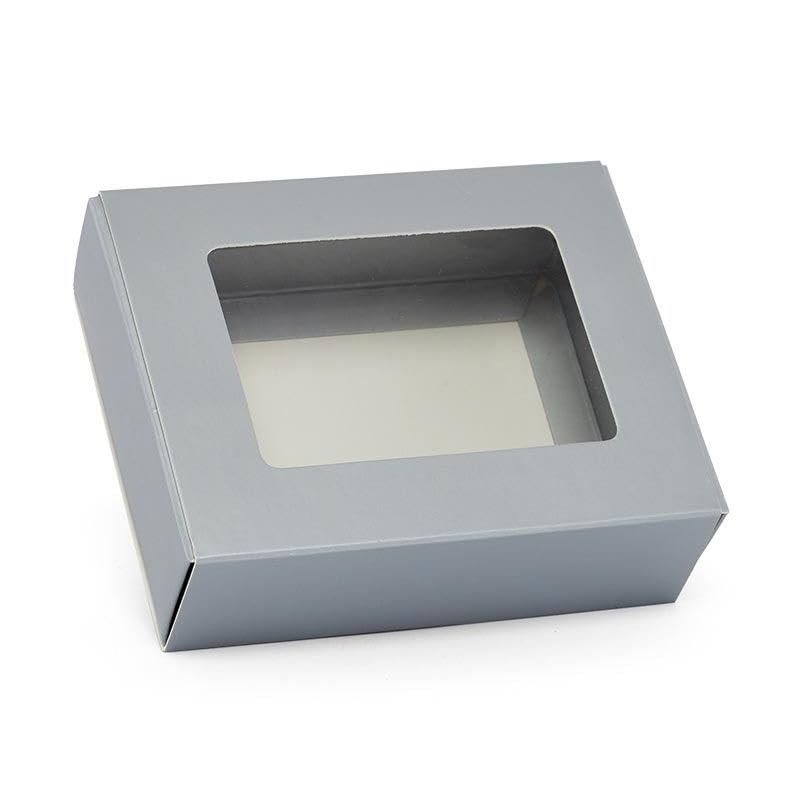 100ea - 4 X 3-5/16 X 1-1/4 Silver Window Soap Box