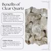 SAOI Crystal Water Bottle - Clear Quartz - Natural Wellness Healing - Glass/Stainless Steel view 3
