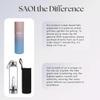 SAOI Crystal Water Bottle - Clear Quartz - Natural Wellness Healing - Glass/Stainless Steel view 4