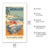 1936 Monaco Grand Prix - Vintage Car Racing Poster by Go Ham (Georges Hamel) - Bamboo Fine Art 290gsm Paper Print (Unframed) 24x32in view 2