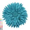 3D Daisy & Sunflower Decorative Pillow - 14.5 x 13 inch Round - Teal Flower-Shaped (Case + Insert) view 1