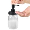 Amolliar Mason Jar Bathroom Accessories Set(4 Pcs) -Lotion Soap Dispenser &Cotton Swab Holder &Toothbrush Holder-Rustic Farmhouse Decor Apothecary Jars Vanity Organizer-Rustic Farmhouse Decor (Black) view 2