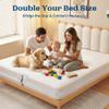 FeelAtHome Bed Bridge Twin (XL) to King Converter Kit, Twin to King Mattress Bridge with Bed Connector Strap, Splits King Gap Filler for Adjustable Bed (10 Inch Wide) view 2