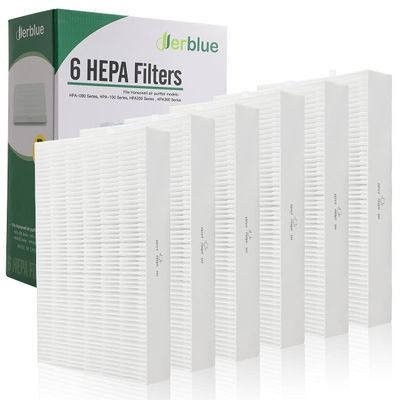 DerBlue 6pcs Filters R Replacement Compatible with Honeywell HRF-R1 HRF-R2 and HRF-R3 Filter R
