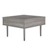 Lorell Contemporary Collection Single Metal Base view 1