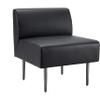 Lorell Contemporary Collection Single Metal Base view 2