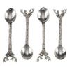 Occasion Gallery Silver Reindeer Cocktail Spoon, Set of 4, Made of Brass, Steel (Spoon Only) view 1