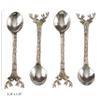 Occasion Gallery Silver Reindeer Cocktail Spoon, Set of 4, Made of Brass, Steel (Spoon Only) view 2
