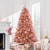 Best Choice Products 6ft Prelit Tinsel Christmas Tree, Artificial Seasonal Holiday Decoration w/ 1,000 Branch Tips, Stand - Pink view 1