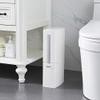 lliang Toilet Brush Creative Plastic Bathroom Trash Can with Toilet Brush Waste Dustbin Garbage Bucket Space Saving Toilet Brushes Trash Bin view 4