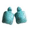 Gemgogo 2 Pcs Synthesis Howlite Turquoise Tortoise Crystals and Healing Stones,Pocket Statue Kitchen Guardian Figurine Decor 1.5 Inches Gemstone view 1