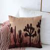 Staroapr Throw Pillows Cover 16 x 16 Inches Landscape Desert Joshua Trees Opuntia Mexican Pattern Design Morning Silhouette Sunset Western Cacti Cushion Case Cotton Linen for Fall Home Decor view 1