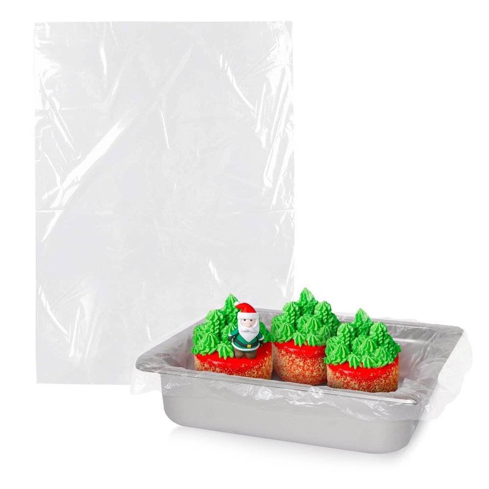 APQ Pack of 500 Steam Table Pan Liners with Twist Tie 24 x 17 for 1/2 Pan. Disposable Polyethylene Pan Liners 24x17. Poly Bun Pan Covers for Caterers, Cafeterias, Restaurants.