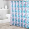 Bathroom Collection Aqua/Light Blue 16pc Bathroom Accessory Set - Non-Slip Bath Mat, Non-Slip Contour Mat, Toilet Lid Cover and Waterproof Shower Curtain with Rustproof Metal Roller Hooks view 2