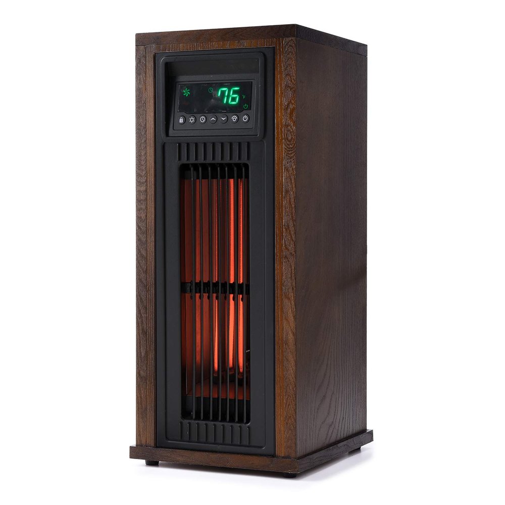 LifeSmart Tower Heater, Portable Indoor 23" Infrared Quartz Space Heater, 1500W