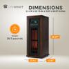 LifeSmart Tower Heater, Portable Indoor 23" Infrared Quartz Space Heater, 1500W view 3