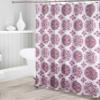 Bathroom Collection Burgundy 16pc Bathroom Accessory Set - Non-Slip Bath Mat, Non-Slip Contour Mat, Toilet Lid Cover and Waterproof Shower Curtain with Rustproof Metal Roller Hooks view 2