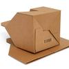 Paper Mart 25ea - 7 X 7 X 12 Kraft 4 Pack Wine Bottle Carrier view 3
