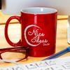 11 oz. Ceramic Round Mug | Custom Engraved Coffee/Tea Mug | Multiple Designs and Colors | Great for Christmas Gifts | (Red) view 2