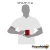11 oz. Ceramic Round Mug | Custom Engraved Coffee/Tea Mug | Multiple Designs and Colors | Great for Christmas Gifts | (Red) view 3