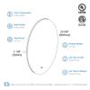 Blossom 24 Inches Large Modern LED Round Bathroom Vanity Mirror, Color Temperature Adjustable, Anti-Fog Dimmable Lights, Easy to Install, Wall Mounted Makeup Mirror with Smart Touch Button view 4