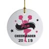 GiftsForYouNow Girls Cheerleader with Banner Personalized Ornament, Pink view 1